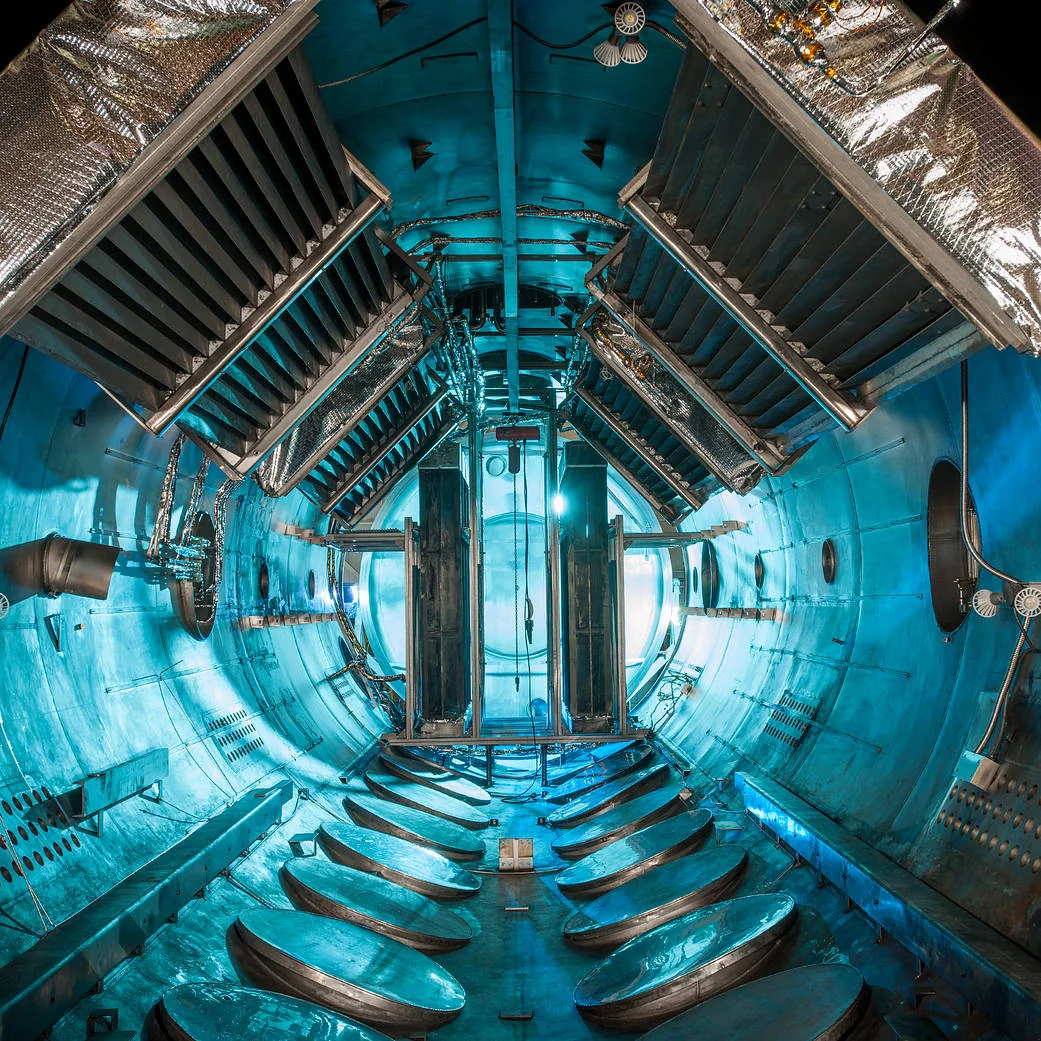 Interior of NASA Vacuum Chamber 5 used for cryogenic space-research testing