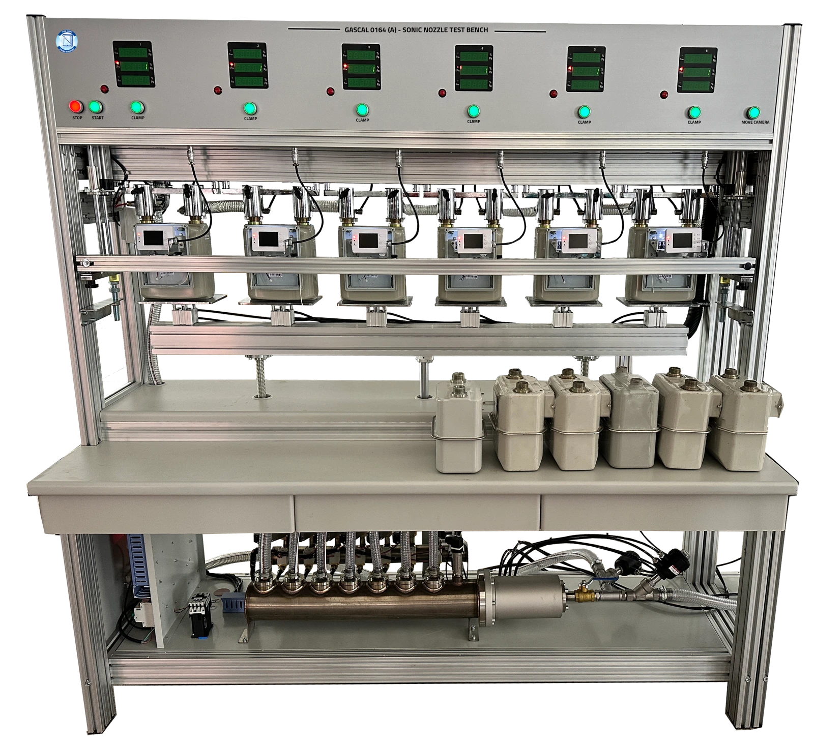 Nagman GASCAL sonic nozzle gas meter calibration test bench